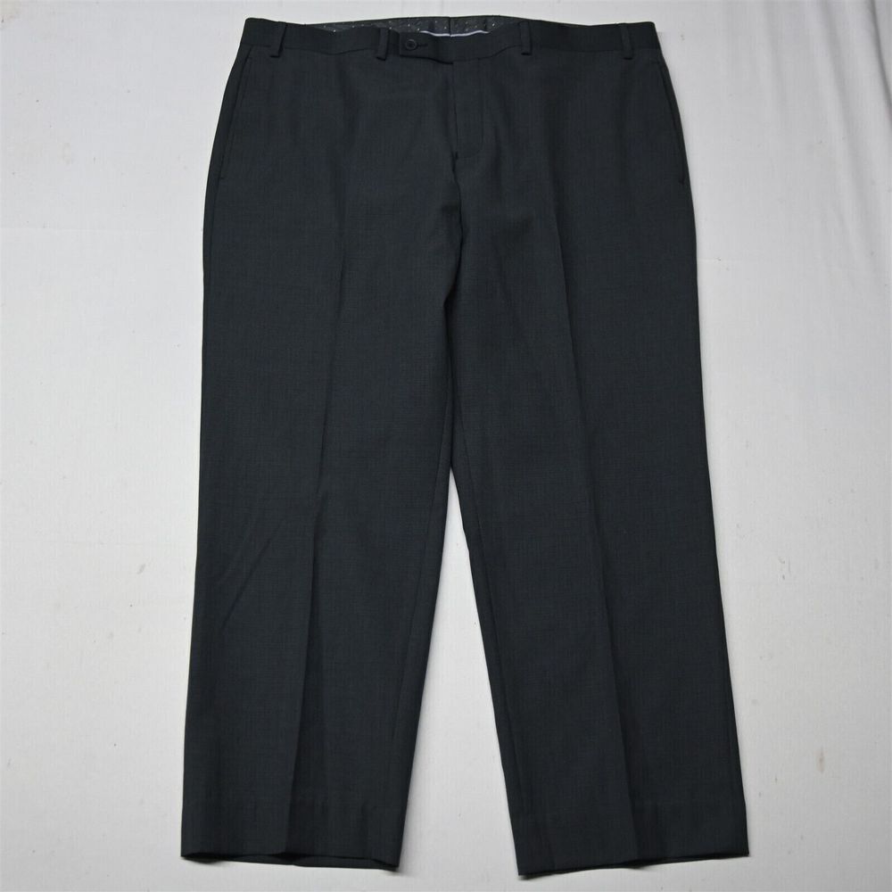 Michael Strahan 38x27 Gray‎ Check Straight Suit Slacks Dress Mens Pants